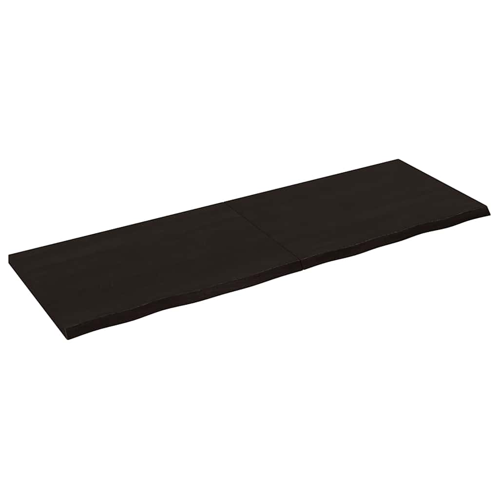 Vidaxx plan de lavabo 180x60x (2-4) cm bois massif traité marron foncé