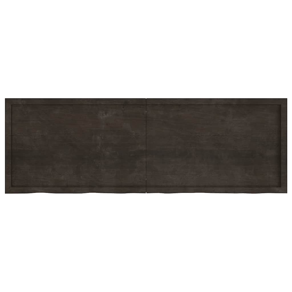 Vidaxx plan de lavabo 180x60x (2-4) cm bois massif traité marron foncé