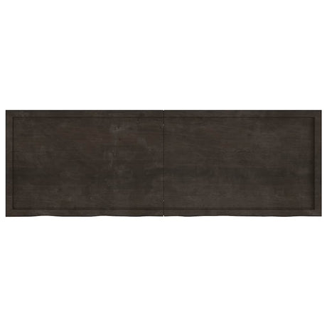Vidaxx plan de lavabo 180x60x (2-4) cm bois massif traité marron foncé