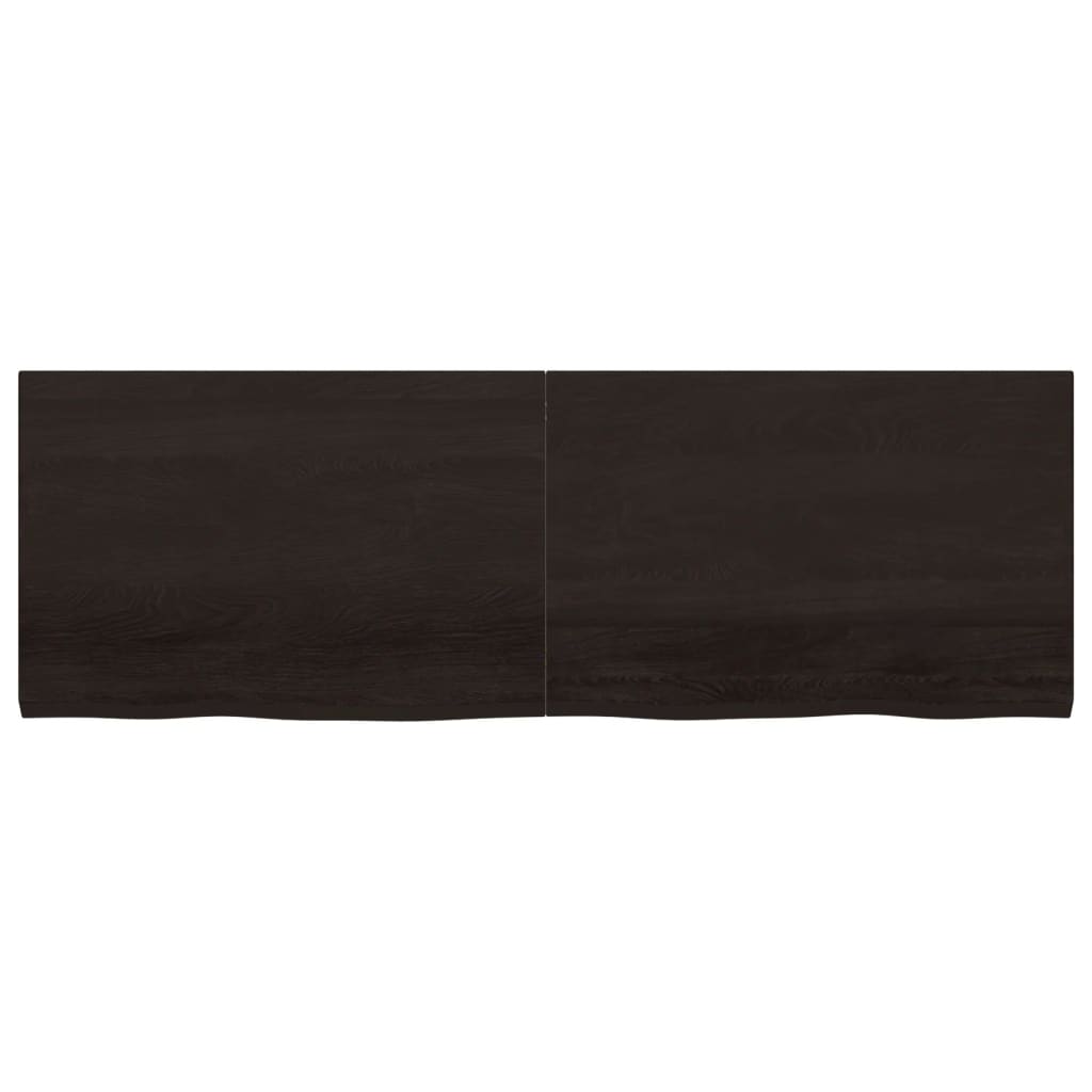 Vidaxl Washbasin Sheet 180x60x (2-4) CM Mada maciza tratada marrón oscuro