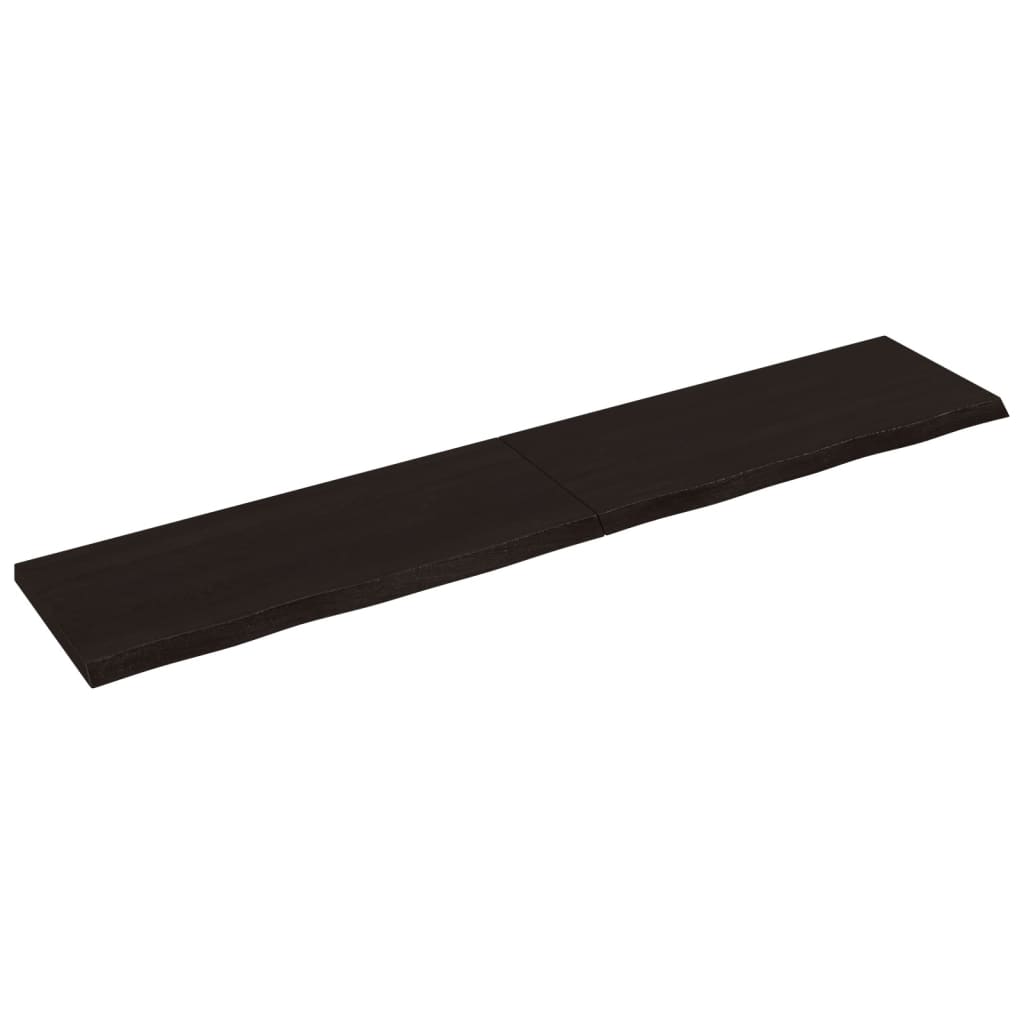 Vidaxl Washbasin Sheet 200x40x (2-4) CM Mada maciza tratada marrón oscuro