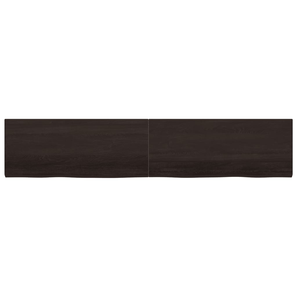 Vidaxx plan de lavabo 200x40x (2-4) cm bois massif traité marron foncé
