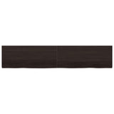 Vidaxx plan de lavabo 200x40x (2-4) cm bois massif traité marron foncé