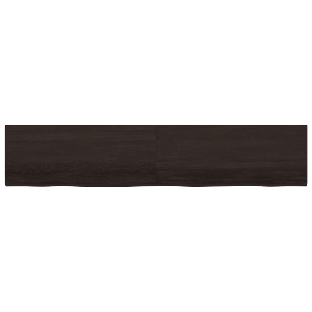 VidaXL Washbasin sheet 200x40x (2-4) cm treated solid wood dark brown