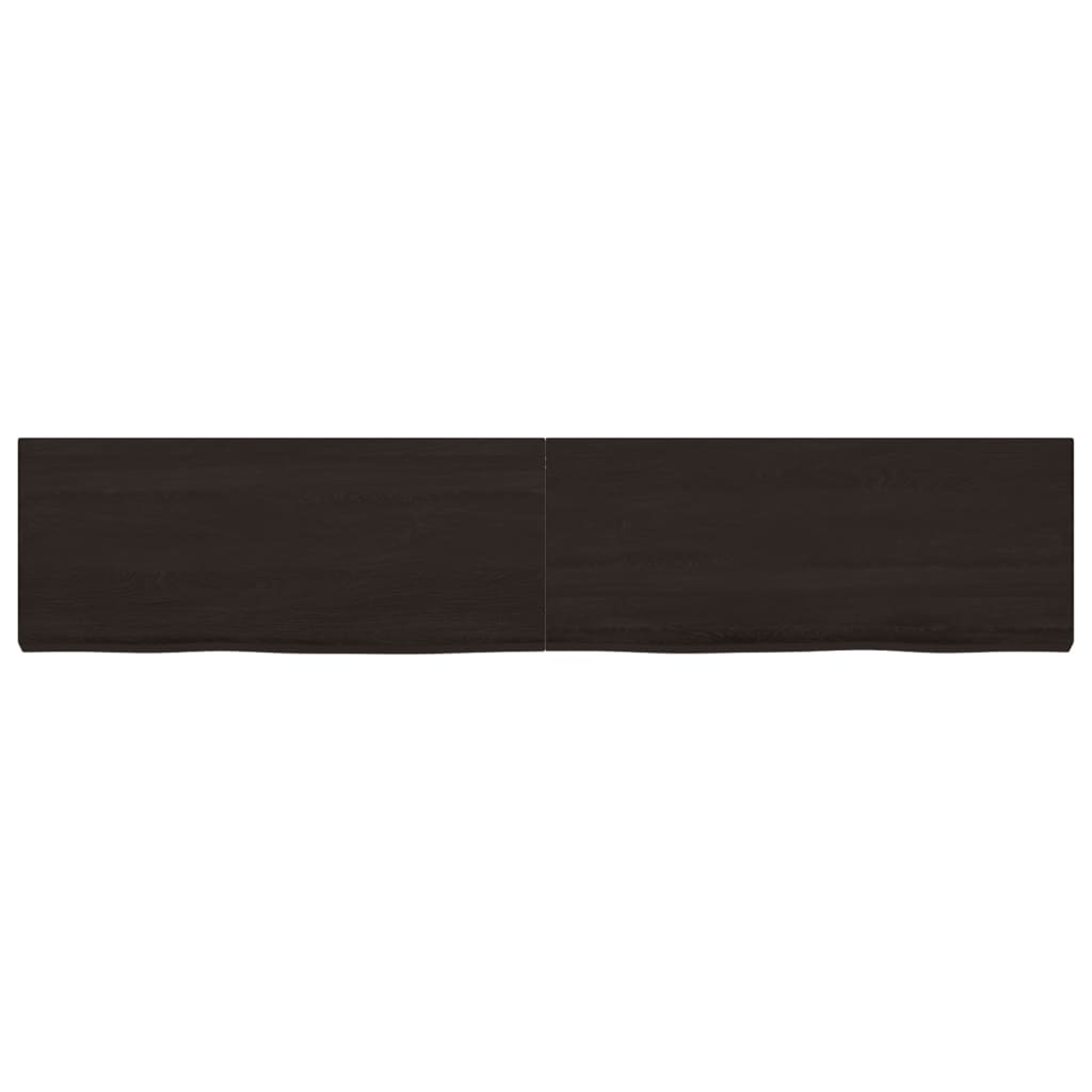Vidaxx plan de lavabo 200x40x (2-6) cm bois massif traité marron foncé