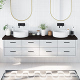 Vidaxx plan de lavabo 200x40x (2-6) cm bois massif traité marron foncé