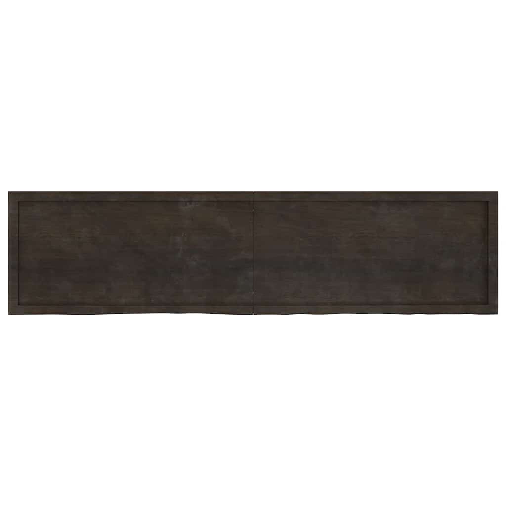 Vidaxx plan de lavabo 200x50x (2-4) cm bois massif traité marron foncé