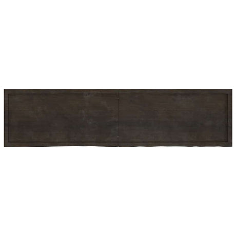Vidaxx plan de lavabo 200x50x (2-4) cm bois massif traité marron foncé