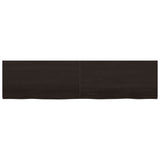 Vidaxl Washbasin Sheet 200x50x (2-4) CM Mada maciza tratada marrón oscuro