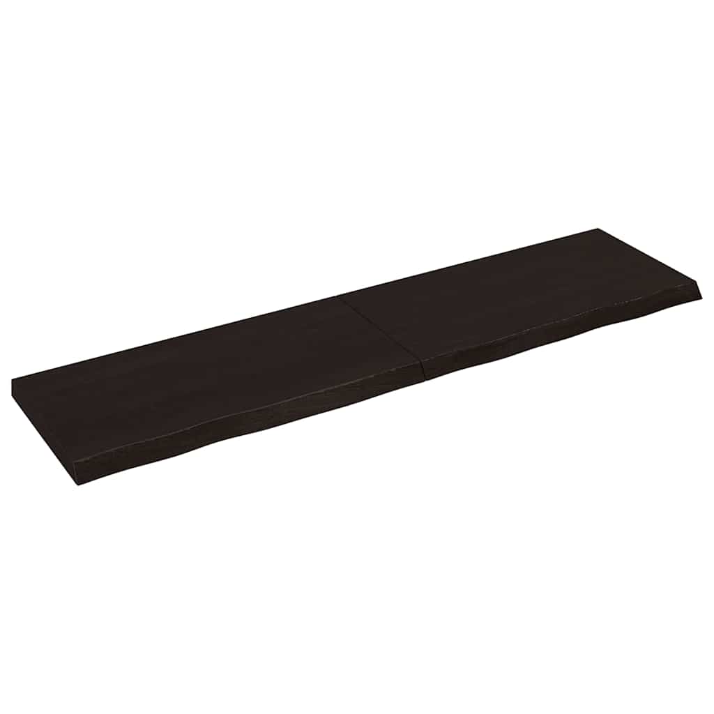 Vidaxx plan de lavabo 200x50x (2-6) cm bois massif traité marron foncé