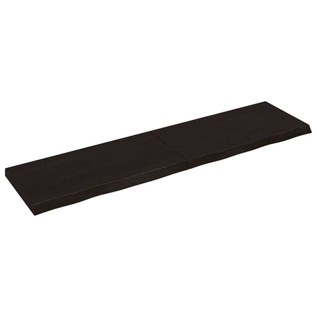Vidaxx plan de lavabo 200x50x (2-6) cm bois massif traité marron foncé