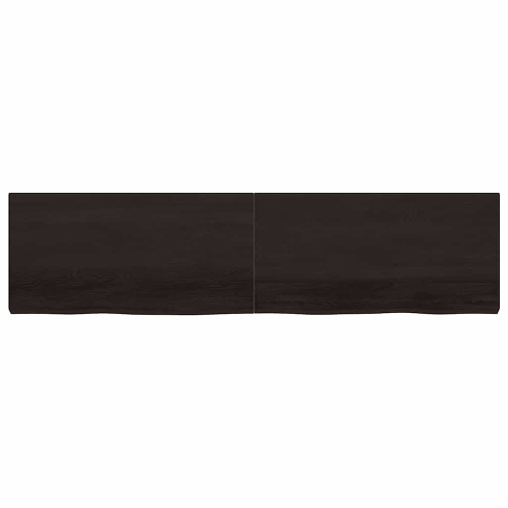 Vidaxx plan de lavabo 200x50x (2-6) cm bois massif traité marron foncé