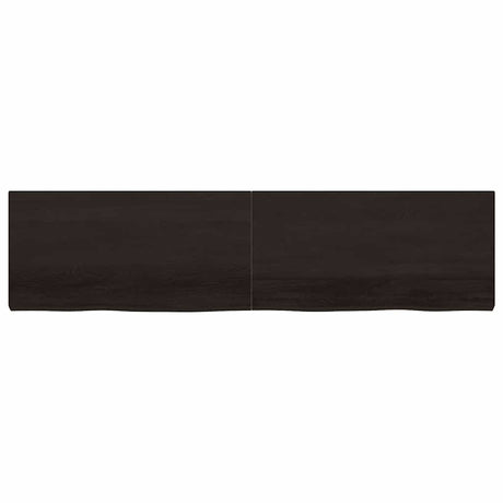 Vidaxx plan de lavabo 200x50x (2-6) cm bois massif traité marron foncé