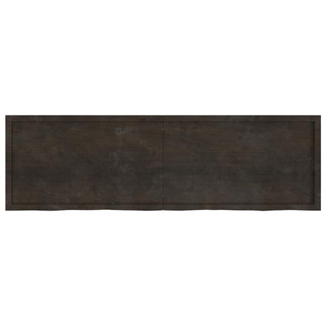 Vidaxx plan de lavabo 200x60x (2-4) cm bois massif traité marron foncé