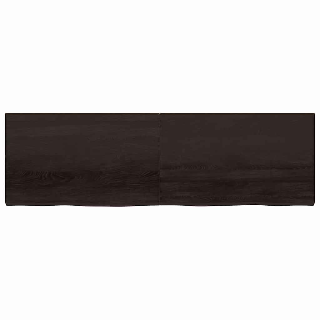 Vidaxx plan de lavabo 200x60x (2-6) cm bois massif traité marron foncé