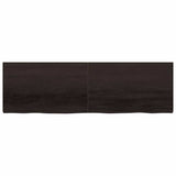 Vidaxx plan de lavabo 200x60x (2-6) cm bois massif traité marron foncé