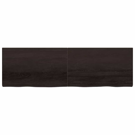 Vidaxx plan de lavabo 200x60x (2-6) cm bois massif traité marron foncé