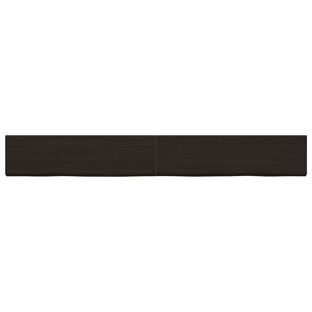 Vidaxx plan de lavabo 220x30x (2-6) cm bois massif traité marron foncé