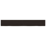Vidaxx plan de lavabo 220x30x (2-6) cm bois massif traité marron foncé