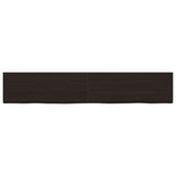 Vidaxx plan de lavabo 220x40x (2-4) cm bois massif traité marron foncé