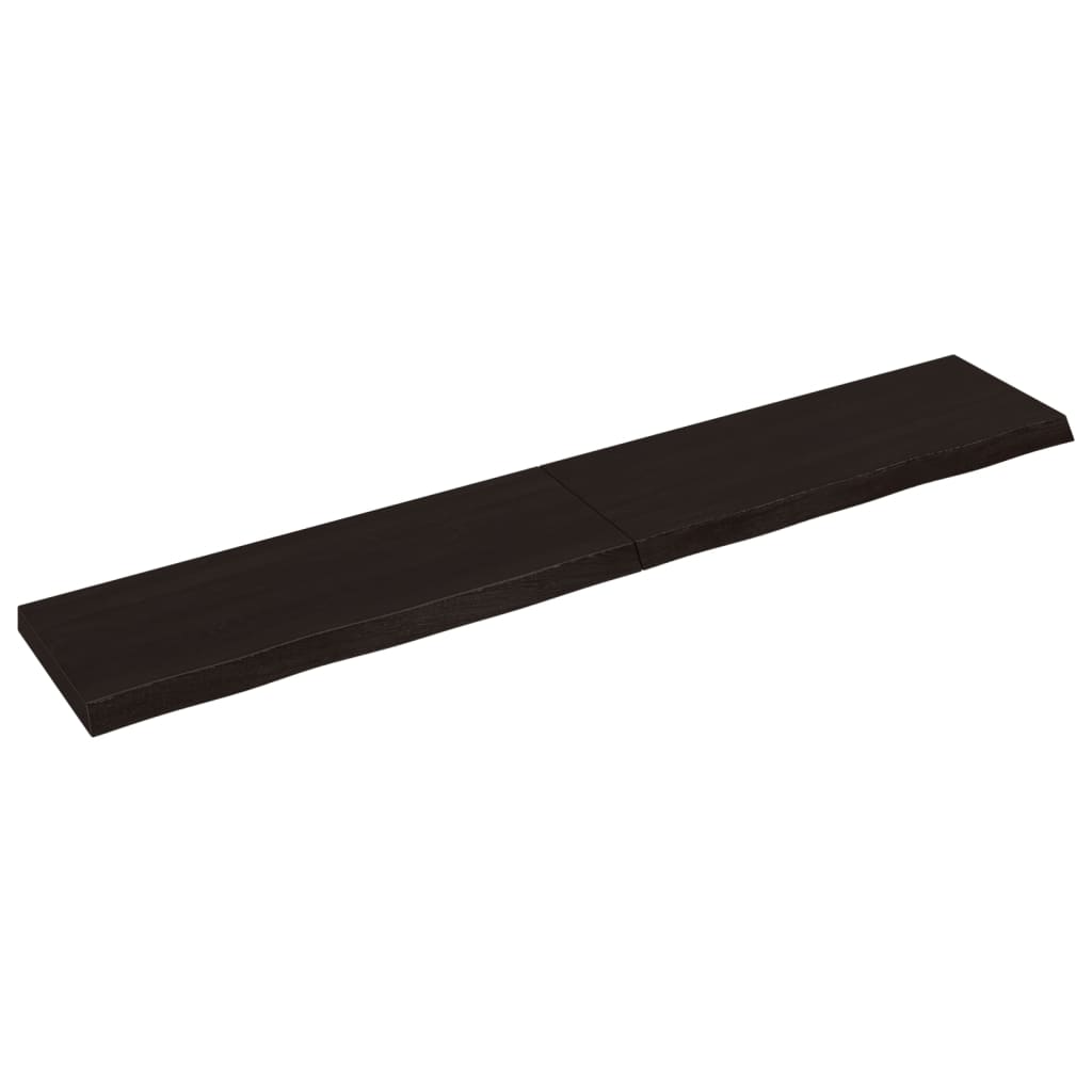 Vidaxl Washbasin Sheet 220x40x (2-6) CM Madera sólida tratada marrón oscuro