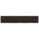 Vidaxl Washbasin Sheet 220x40x (2-6) CM Madera sólida tratada marrón oscuro