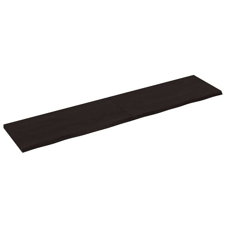 Vidaxx plan de lavabo 220x50x (2-4) cm bois massif traité marron foncé