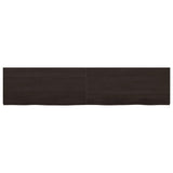 Vidaxx plan de lavabo 220x50x (2-4) cm bois massif traité marron foncé