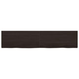 VidaXL Washbasin sheet 220x50x (2-4) cm treated solid wood dark brown