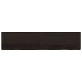 Vidaxx plan de lavabo 220x50x (2-6) cm bois massif traité marron foncé