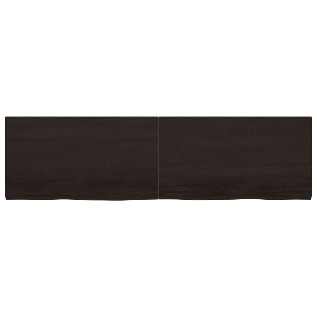 Vidaxx plan de lavabo 220x60x (2-4) cm bois massif traité marron foncé