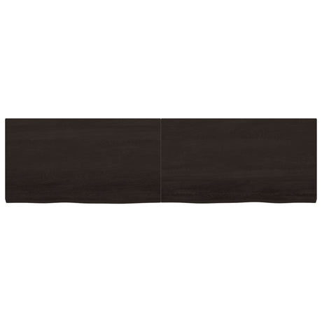 Vidaxx plan de lavabo 220x60x (2-4) cm bois massif traité marron foncé
