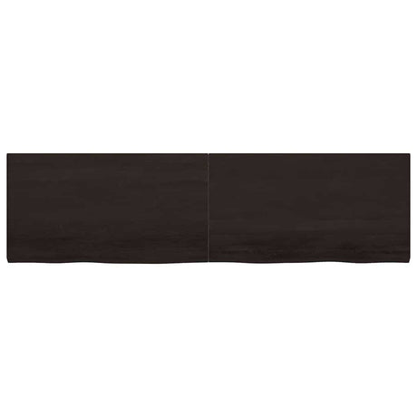 Vidaxx plan de lavabo 220x60x (2-4) cm bois massif traité marron foncé