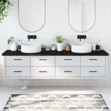 Vidaxx plan de lavabo 220x60x (2-4) cm bois massif traité marron foncé