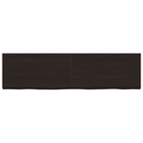 Vidaxx plan de lavabo 220x60x (2-6) cm bois massif traité marron foncé