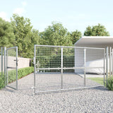 Vidaxl Garden Gate 350x175 cm Mesh e colore in argento in acciaio zincato