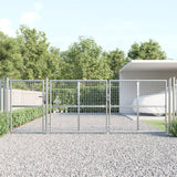 Vidaxl Tuinpoort 400x175 cm Mesh e argento in acciaio zincato