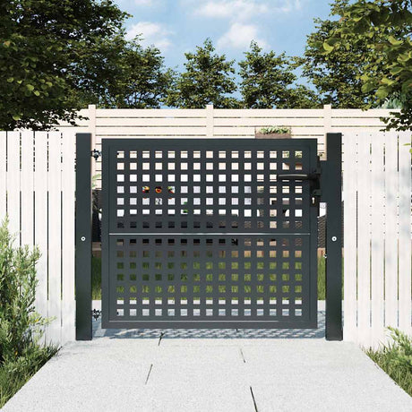 VidaXL Portail 105x125 cm acier anthracite