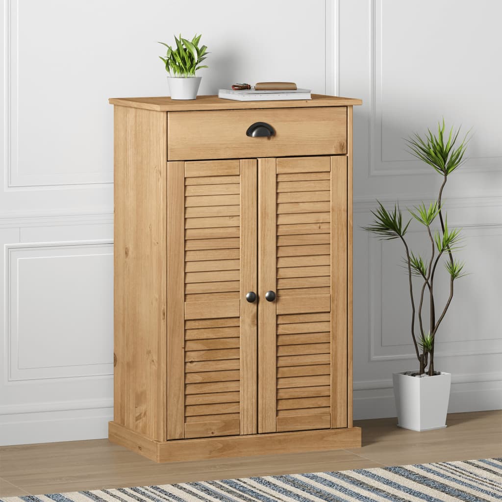 Armoire à chaussures Vidaxl Vigo 60x35x96 cm Pine solide