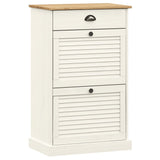 Vidaxx armoire à chaussures vigo 60x35x96 cm bois de pin massif blanc