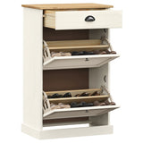 Vidaxx armoire à chaussures vigo 60x35x96 cm bois de pin massif blanc