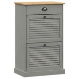 Vidaxx armoire à chaussures vigo 60x35x96 cm bois de pin massif gris