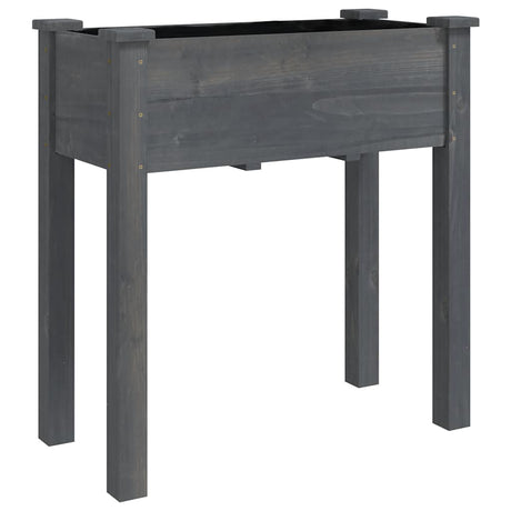 VidaXL Jardinière sur roulettes 71x37x80 cm bois de pin massif