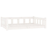 Vidaxxl lit pour chien 105,5x75,5x28 cm bois de pin massif blanc