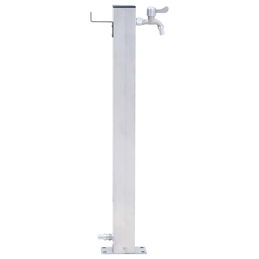 Vidaxx colonne d'eau carrée 60 cm inox