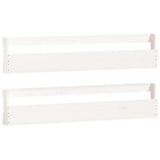Vidaxl Wall Shoes Racks 2 PCS 110x9x23 cm Pine solide blanc
