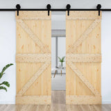 Vidaxl Door Narvik 85x210 cm Solid fyrretræ