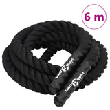 Vidaxl Battle Corde 6 m 4,5 kg de polyester noir