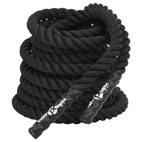 Vidaxl Battle Corde 12 m 9 kg Polyester noir
