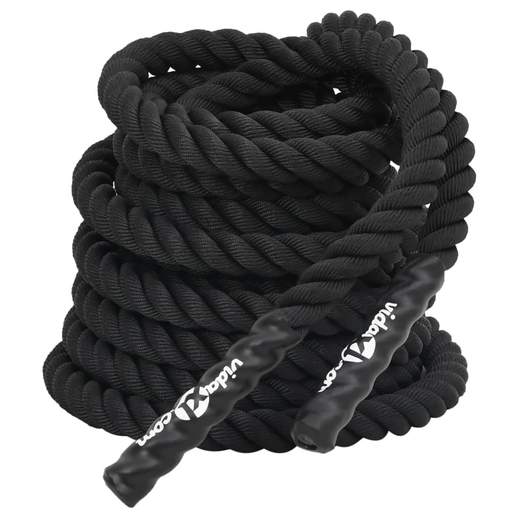 Corde de bataille Vidaxl 15 m 11 kg de polyester noir